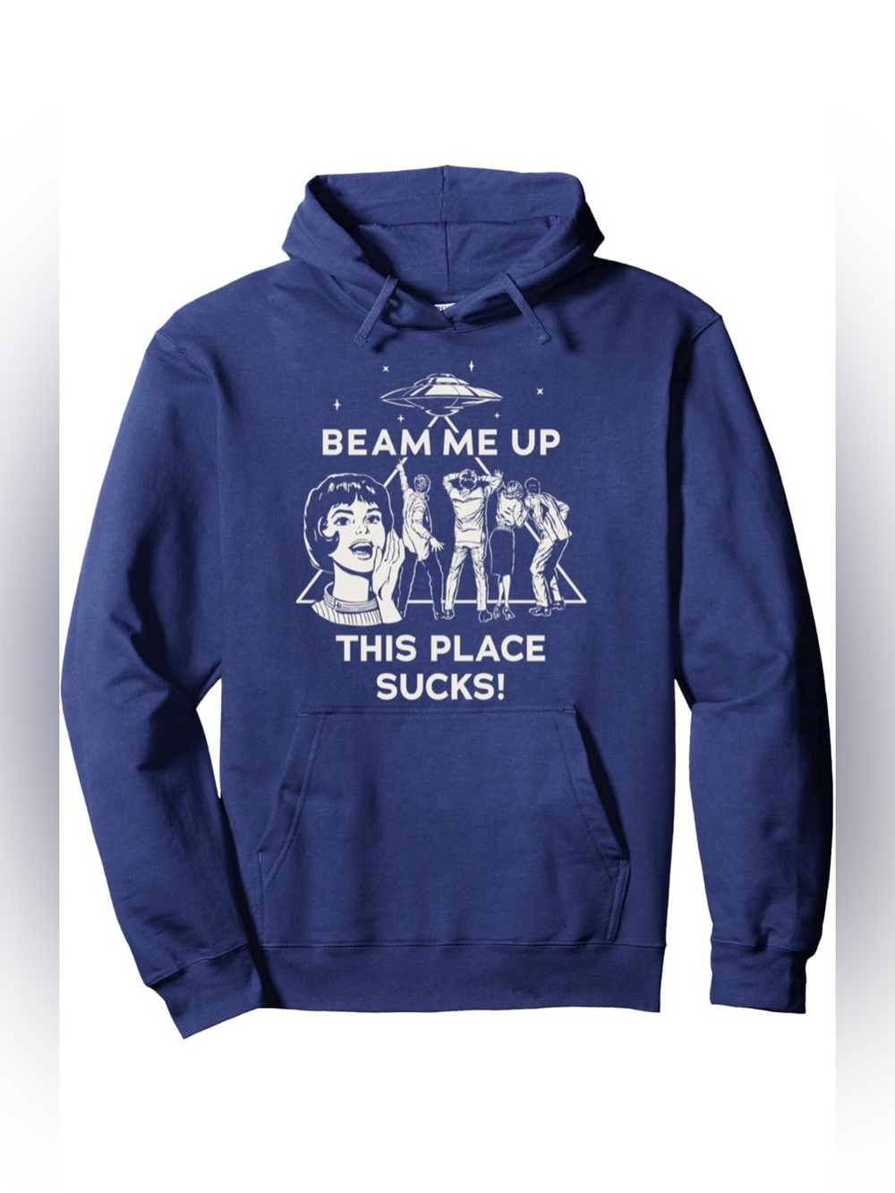 NEW Netflix Unisex 'Beam Me Up' Graphic Hoodie SzM As seen on Stranger Things